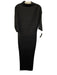 Rosetta Getty Size S Black Recycled Polyester Pleated Maxi Short Sleeve Dress Black / S