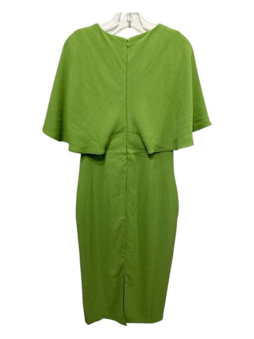 Pomander Place Size 6 Bright Green Polyester Cape Waist Detail Back Slit Dress Bright Green / 6