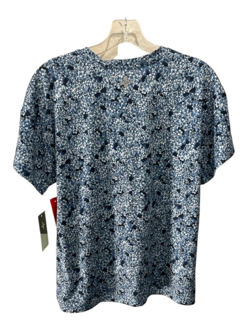 Tuckernuck Size S Blue & Light Blue Polyester Blend Round Neck Short Sleeve Top Blue & Light Blue / S