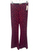 Anthropologie Size XS Magenta Polyester & Viscose Elastic Waist Flare Pants Magenta / XS