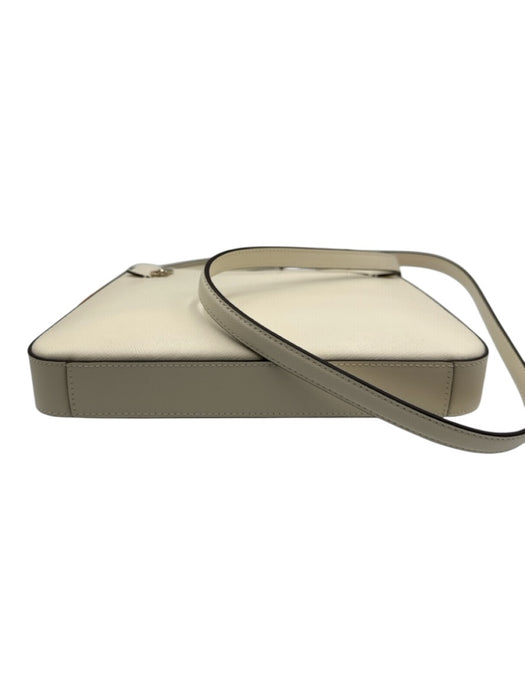 Kate Spade Cream Leather Saffiano Crossbody Bag Cream