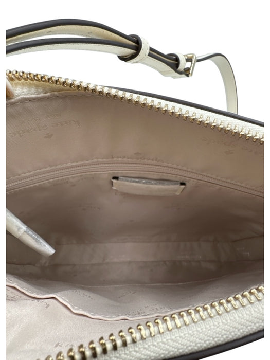 Kate Spade Cream Leather Saffiano Crossbody Bag Cream