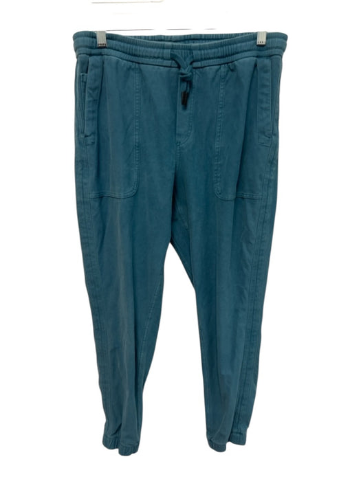 Athleta Size M Teal Cotton Blend Drawstring Waist Patch Pocket Athleisure Pants Teal / M