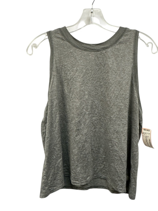 Vuori Size L Grey Poly Blend Heathered Sleeveless Athletic Top Grey / L