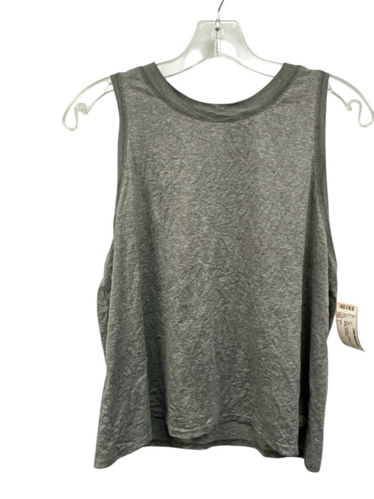 Vuori Size L Grey Poly Blend Heathered Sleeveless Athletic Top Grey / L