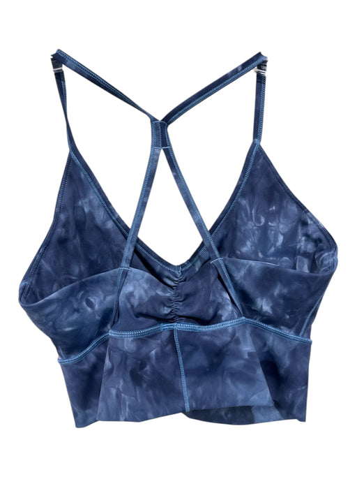 Gymshark Size S Blue Print Nylon Watercolor Sports Bra Leggings Pants Set Blue Print / S