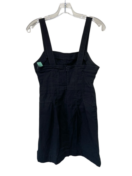 By Anthropologie Size 6 Black Viscose Blend Sleeveless Adjustable Straps Dress Black / 6