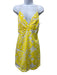 Maeve by ANTHROPOLGIE Size 6 White & yellow Polyester Botanical Embroidery Dress White & yellow / 6