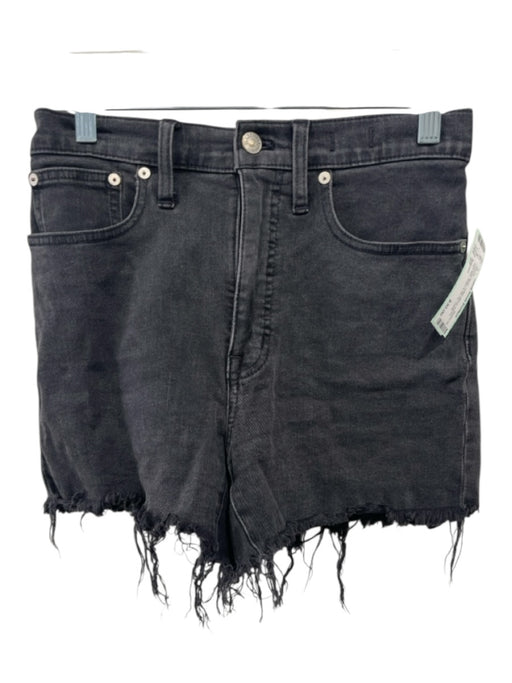 Madewell Size 27 Charcoal Black Cotton Blend Denim High Rise Cutoff Shorts Charcoal Black / 27