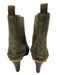 Tory Burch Shoe Size 7.5 Dark Green Suede Chelsea Wooden Heel Gum Sole Booties Dark Green / 7.5