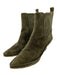 Tory Burch Shoe Size 7.5 Dark Green Suede Chelsea Wooden Heel Gum Sole Booties Dark Green / 7.5