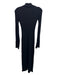 Sir. The Label Size 1/S Black Cotton Ribbed Button Down Collar Long Sleeve Dress Black / 1/S
