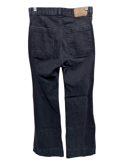 Jeanerica Size 27 Black Cotton Denim High Waist Front Pockets Wide Leg Jeans Black / 27