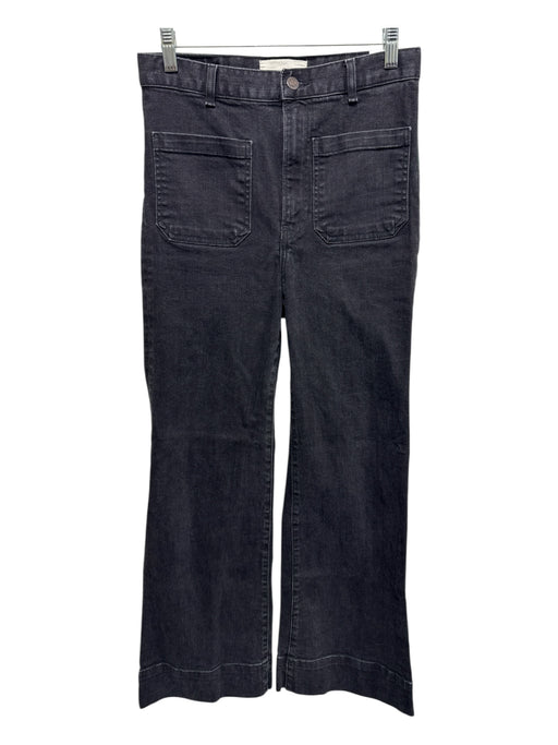 Jeanerica Size 27 Black Cotton Denim High Waist Front Pockets Wide Leg Jeans Black / 27