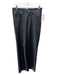 J. Crew Size 28 Black PU Leather High Rise Button & Zip Fly Boot Cut Pants Black / 28