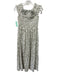 Hill House Size S White, Beige & Green Viscose Blend Botanical Lattice Dress White, Beige & Green / S