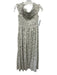 Hill House Size S White, Beige & Green Viscose Blend Botanical Lattice Dress White, Beige & Green / S