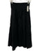 AYR Size S Black Cotton Square Neck 1/2 Balloon Sleeve Seersucker Maxi Skirt Set Black / S
