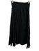AYR Size S Black Cotton Square Neck 1/2 Balloon Sleeve Seersucker Maxi Skirt Set Black / S