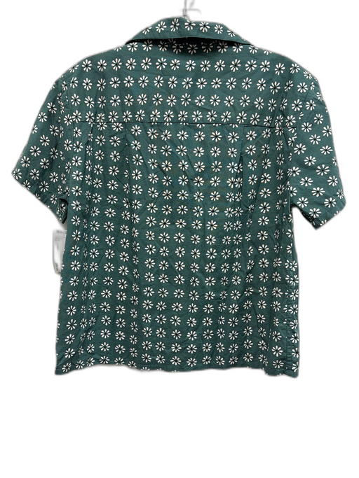 The Great Size 1 Green, White & Black Cotton Short Sleeve Floral Top Green, White & Black / 1