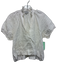 Olivia James Size XS White Linen Short Balloon Sleeve V Neck Ruffle Neck Top White / XS