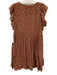 Madewell Size M Brown & Beige Cotton Floral Button Down Above Knee Dress Brown & Beige / M