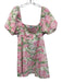 Hill House Size M White, Pink, Green Cotton Floral Square Neck Mini Dress White, Pink, Green / M