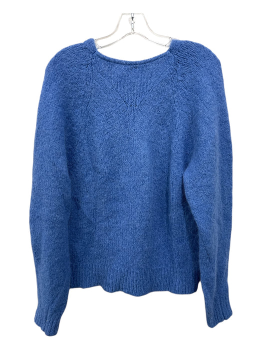 Equipment Size M Blue Alpaca Knit Long Sleeve V Neck Sweater Blue / M