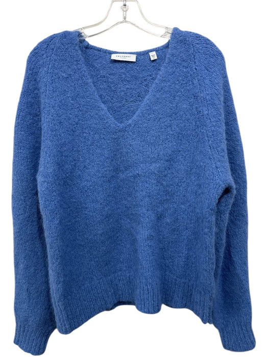 Equipment Size M Blue Alpaca Knit Long Sleeve V Neck Sweater Blue / M