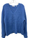 Equipment Size M Blue Alpaca Knit Long Sleeve V Neck Sweater Blue / M