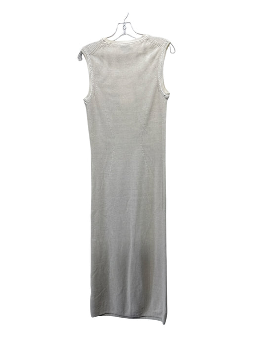 COS Size XS Ivory Cotton & Nylon Knit Sleeveless Dress Ivory / XS