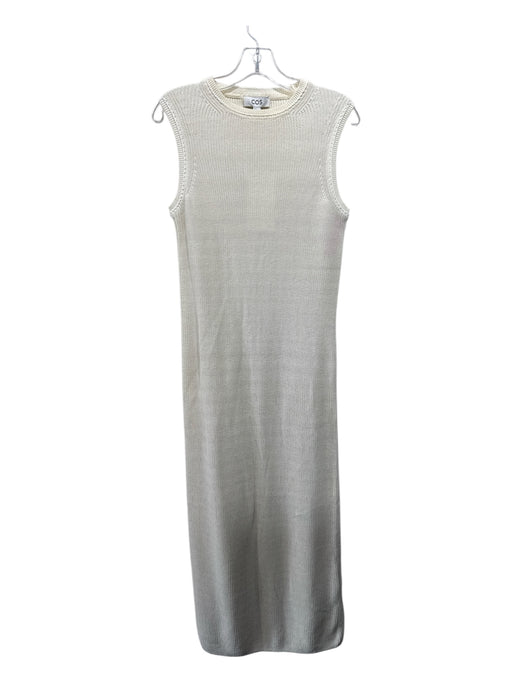 COS Size XS Ivory Cotton & Nylon Knit Sleeveless Dress Ivory / XS