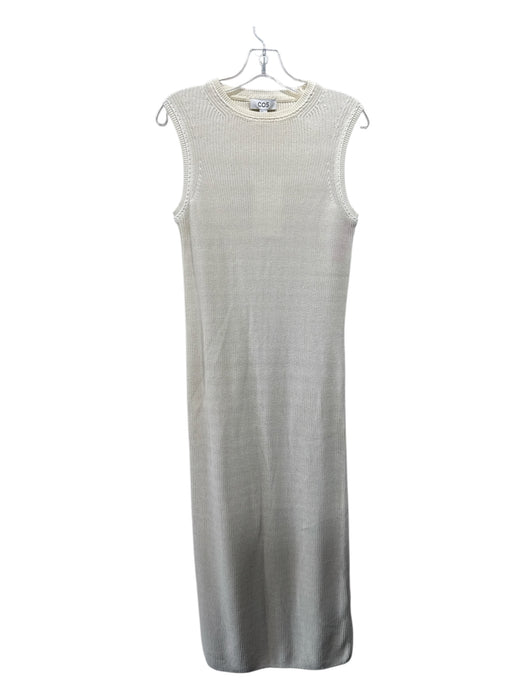 COS Size XS Ivory Cotton & Nylon Knit Sleeveless Dress Ivory / XS