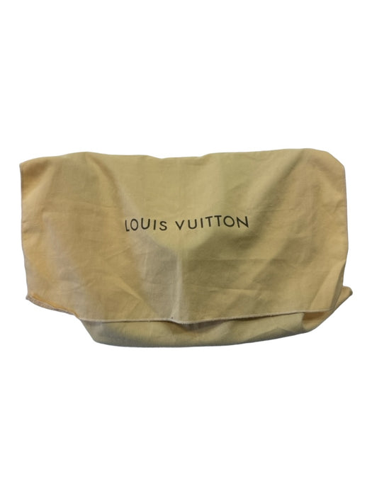 Louis Vuitton Dark Brown Print Coated Canvas Leather Handles Damier Ebene Bag Dark Brown Print / MM