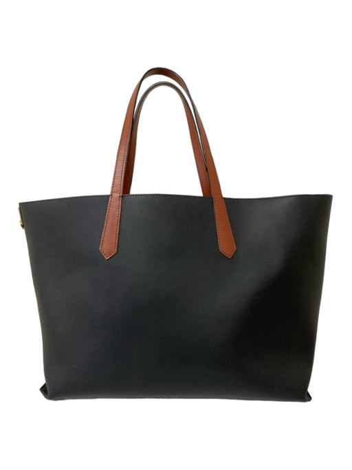 Givenchy Black & Brown Leather Shoulder Bag Double Top Handle Tote Bag Black & Brown / L