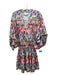 Alexis Size M Multi Polyester Half Button Abstract Tiered Dress Multi / M