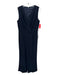Elie Tahari Size 12 Navy Sleeveless Surplice Back Zip Pleated Detail Jumpsuit Navy / 12