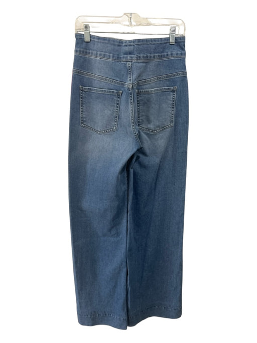 Frame Size 29 Med Wash Cotton Denim Zip & Button Rounded Pockets High Rise Jeans Med Wash / 29