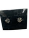 Tory Burch Silver Tone Metal Logo Stud Post Back Earrings Silver Tone