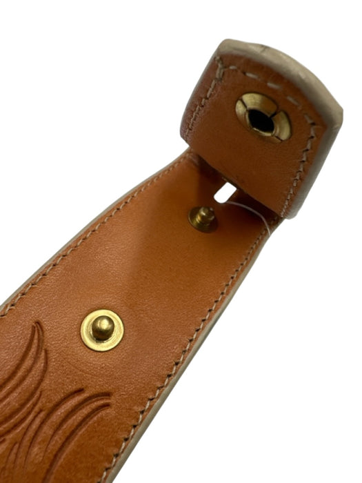 Mercury Leather Works Cream White American Alligator Snap Button Closure Belts Cream White / 36