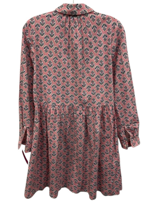 J. Crew Factory Size 2 Pink & Multi Cotton Blend Floral Blocked Print Dress Pink & Multi / 2