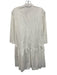 Zara Woman Size XS White Cotton 3/4 Sleeve Button Front Mandarin Collar Dress White / XS