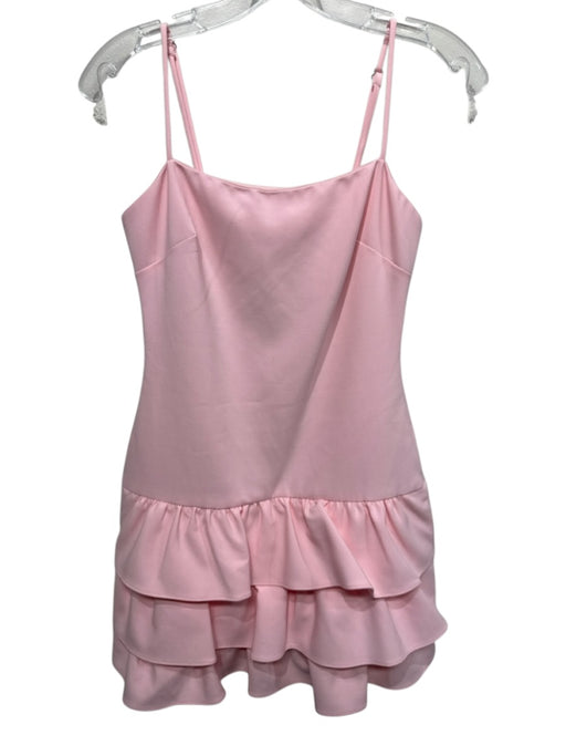Likely Size 0 Light Pink Polyester Blend Spaghetti Strap Tiered Skirt Dress Light Pink / 0