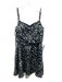 Autumn Adeigbo Size 10 Black & White Polyester Sleeveless Animal Print Dress Black & White / 10