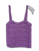 Vince Size S Purple Cotton Sleeveless Knit Square Neck Top Purple / S