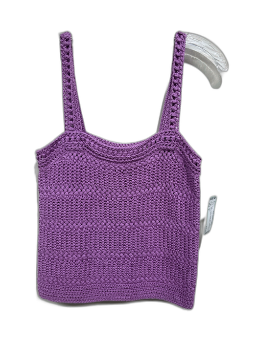 Vince Size S Purple Cotton Sleeveless Knit Square Neck Top Purple / S
