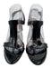 Aquatalia Shoe Size 8 Black Patent Leather T Strap Ankle Buckle Sandals Black / 8