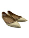 Valentino Garavani Shoe Size 38.5 Cream Beige Patent Leather Rockstud Flats Cream Beige / 38.5