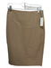 Ann Mashburn Size 0 Tan Polyester Blend Zip Back Slit Back Sheen Skirt Tan / 0