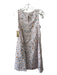 Cynthia Rowley Size XS Pink & Multi Linen Keyhole Back Floral Round Neck Dress Pink & Multi / XS